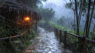 Heavy Rain & Thunder Sound For Deep Sleep Within 3 Minutes  Thunderstorm for Insomnia, Study, Relax