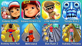 Subway Surfers,Subway Surfers City,Little Singham,Temple Run 2,Subway Hero Run,Metroland,Bus Rush 2