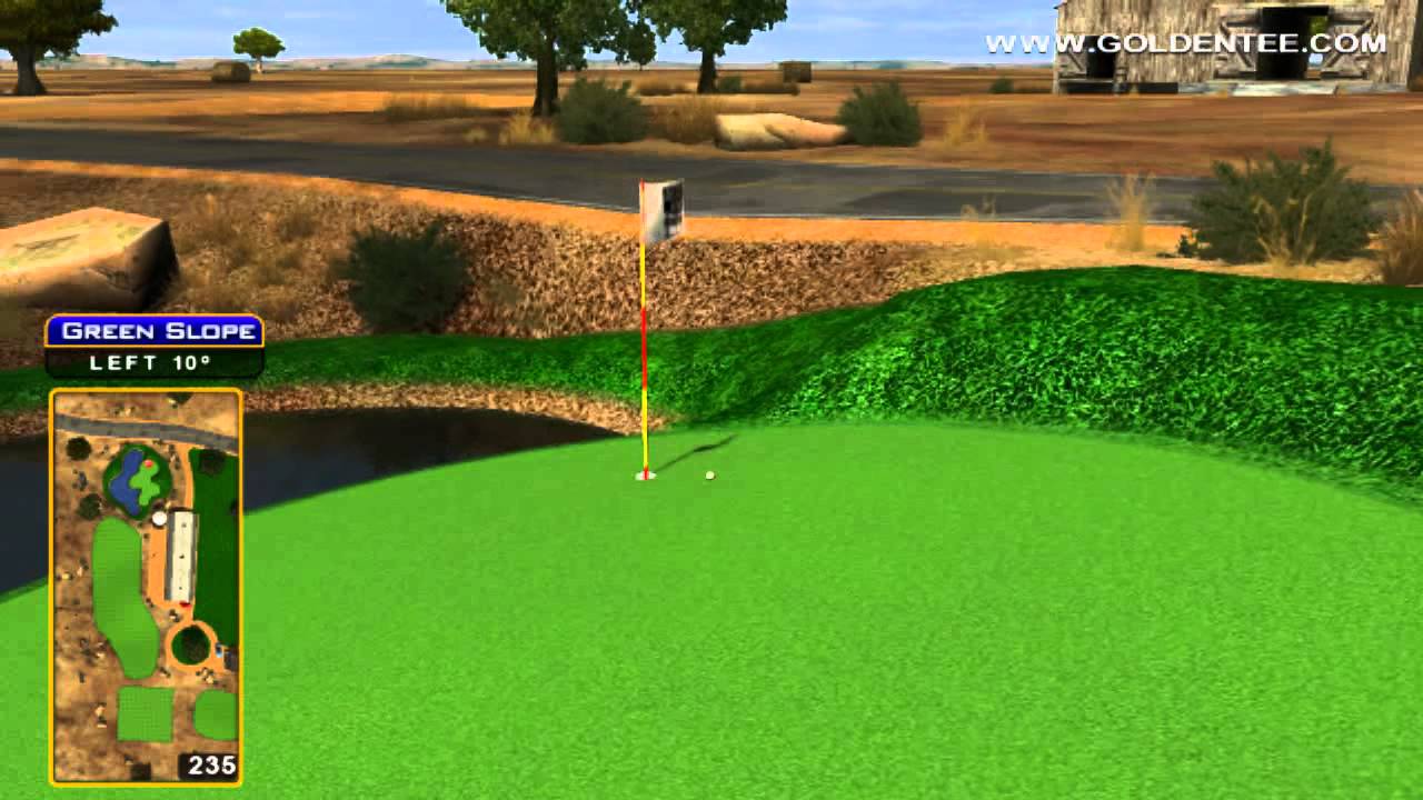 Golden Tee Great Shot on Dusty Bend!