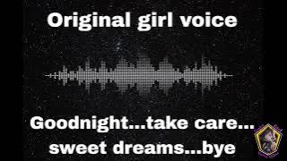 Selamat malam, hati-hati, mimpi indah, sampai jumpa... (Efek suara cewek) #voiceprank @cutegirlvoiceeffect