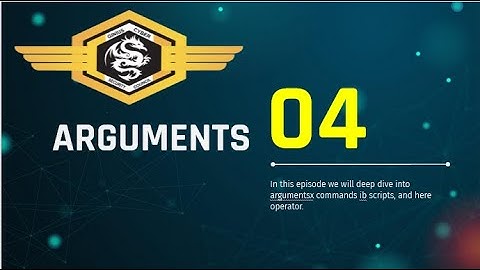 Bash Scripting :ARGUMENTS - Episode 4 (For Pentesters / Ethical Hackers )