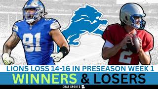 Lions Winners Losers After Preseason Loss To Bengals