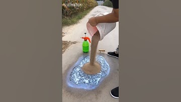 Fixing Concrete Potholes With Sand