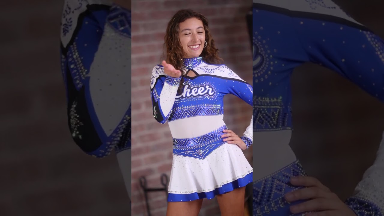 Stunning rhinestone work 🤝 affordable price thanks to Cheer Action 💙🩵 contact us today 