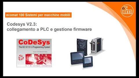 How to – Codesys V2.3: collegamento a PLC e gestione firmware