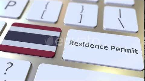 Residence Permit Text and Flag of Thailand on the Buttons | Motion Graphics - Envato elements