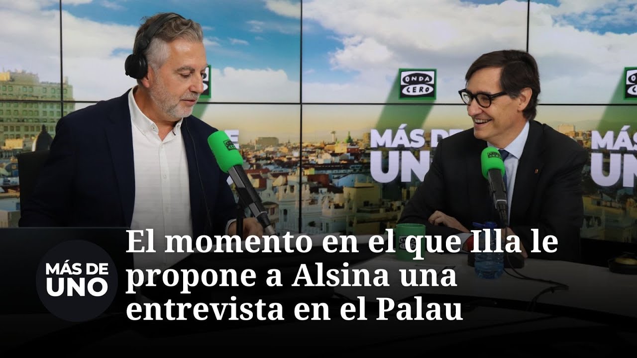El momento en el que Illa le propone a Alsina una entrevista en el Palau