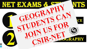 WHO CAN APPLY CSIR & UGC-NET: GEOGRAPHY STUDENTS CAN APPLY CSIR NET AND CAN JOIN US@AskGeologyLEARN