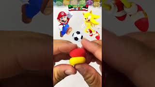 Super Mario Vs Sonic Playing Soccer| Who Winner 🏆 #clayart #supermario #marioart