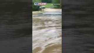 Flooding leads to bridge collapse in New York