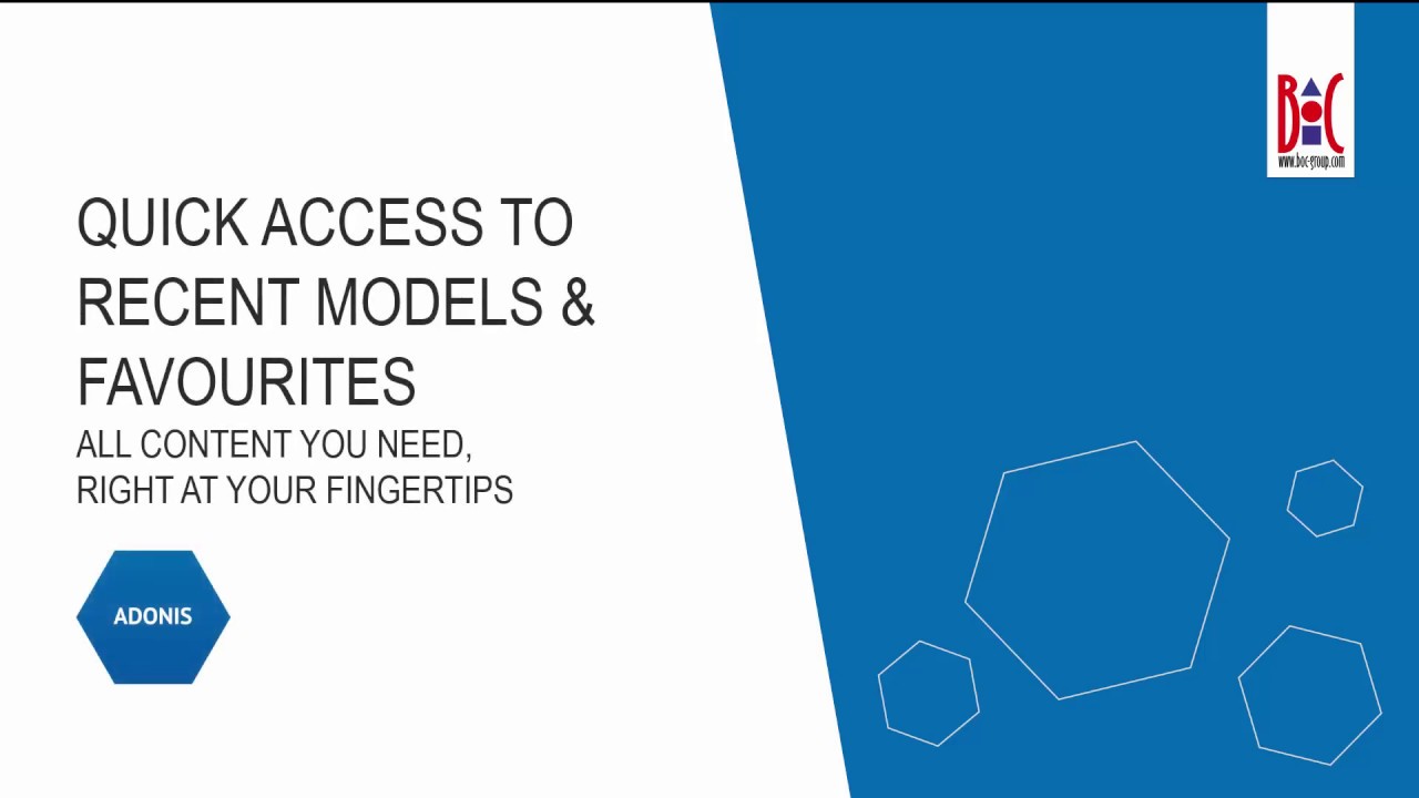 Quick Access to Recent Models & Favourites - YouTube