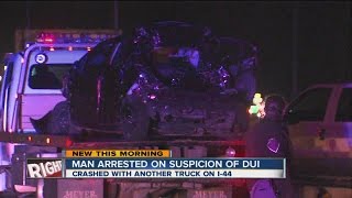 Man arrested for DUI causes wreck