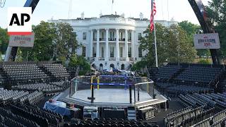 First look at the UFC Octagon ahead of the cage-match at the White House
