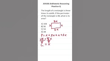 ASVAB/PiCAT Arithmetic Reasoning Practice Test Q: Perimeter and Area #acetheasvab with #grammarhero