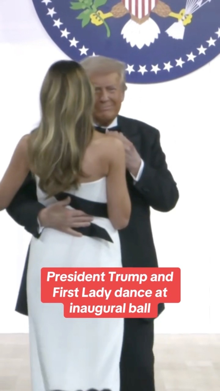 President Trump and first lady dance at inaugural ball #shorts