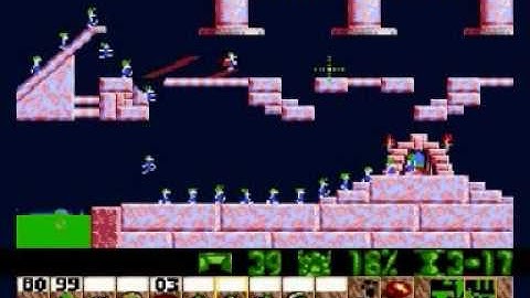 Lemmings Genesis/Mega Drive Walkthrough: Taxing Level 14