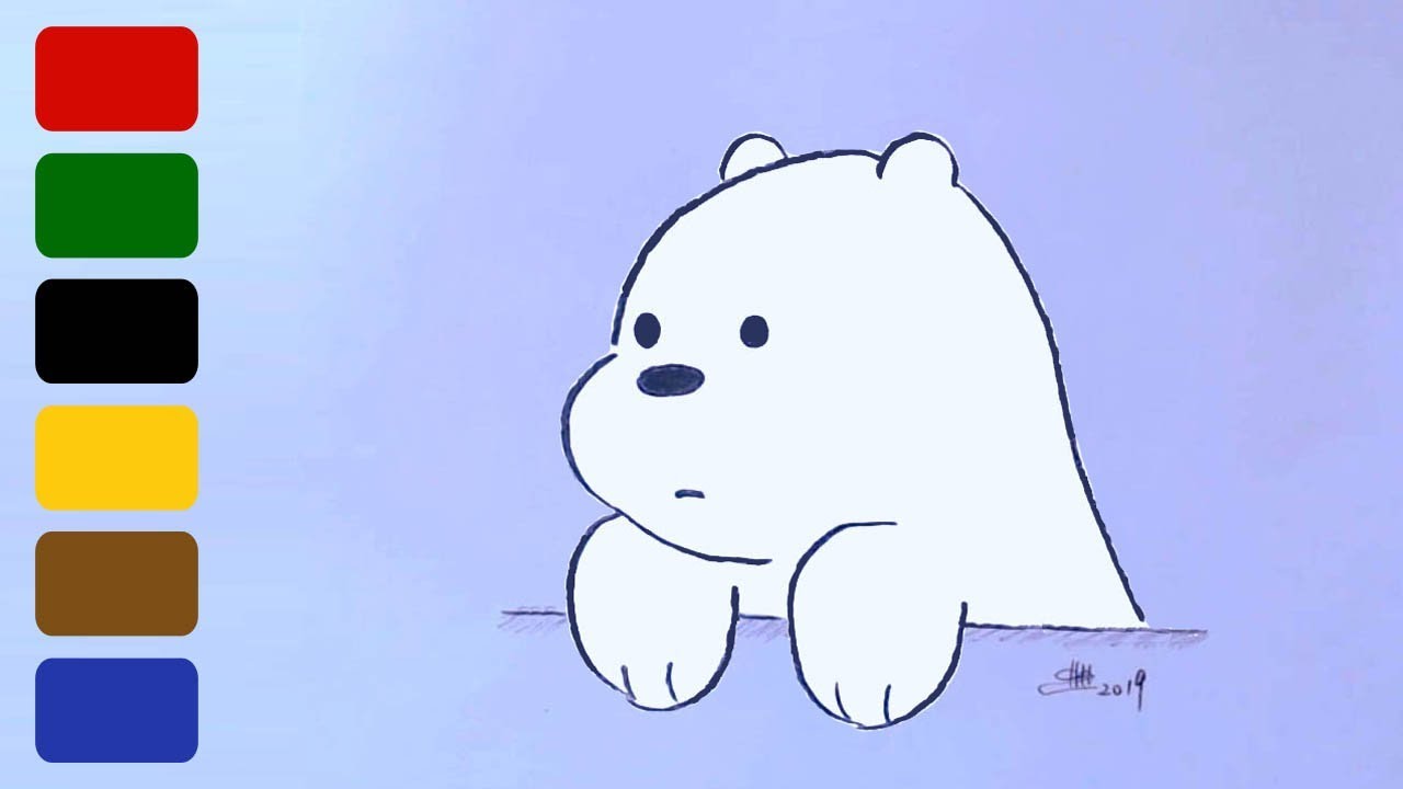 How To Draw The Ice Bear Very Simple Youtube