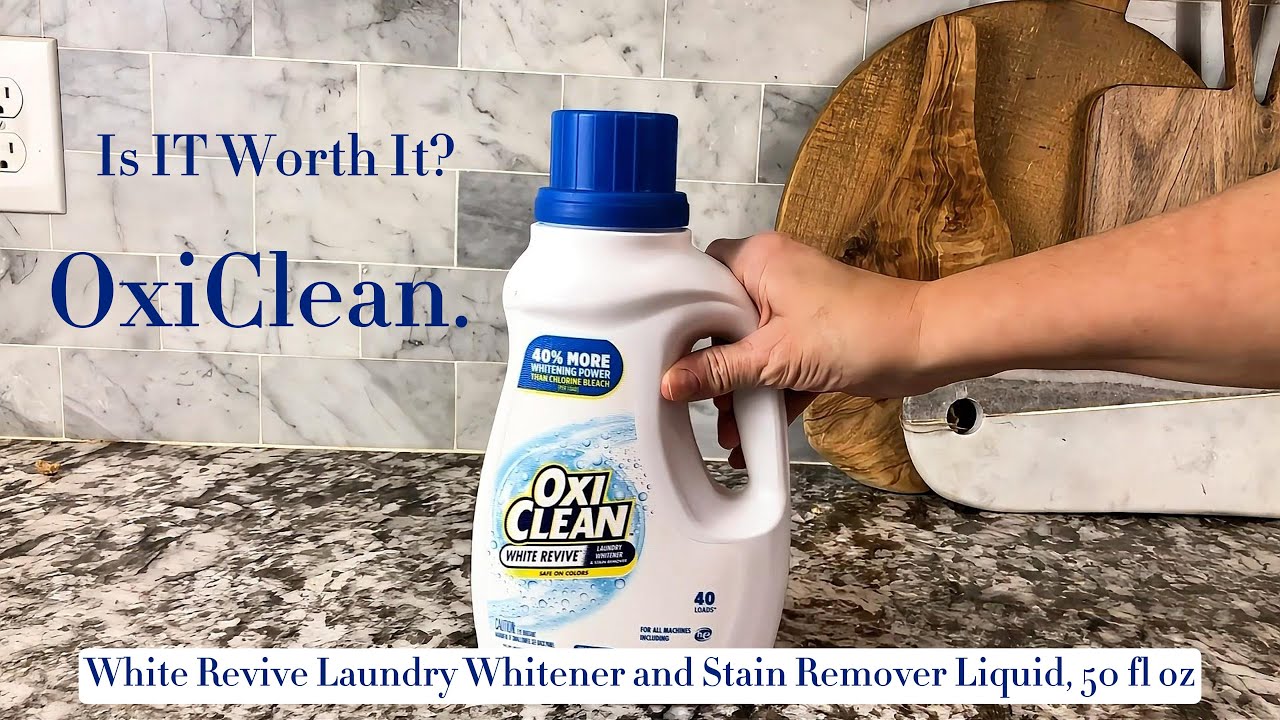 OxiClean White Revive Laundry Whitener and Stain Remover Liquid, 50 fl oz