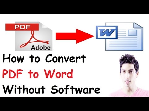 How To Convert pdf to word without software 2017