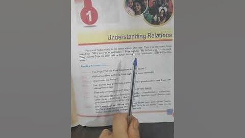 Class 5 E.M  EVS chapter-1 Under standing relation