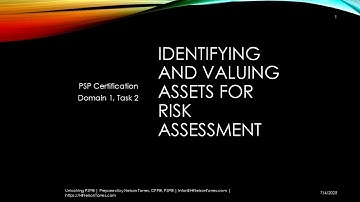 Unlocking PSP Study Group | Session 2: Identify Assets & Determine Value (Domain 1, Task 2)