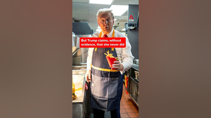 Donald Trump serves fries at McDonald's