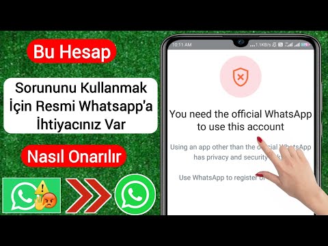 Bu Hesabı Kullanmak İçin Resmi WhatsApp'a İhtiyacınız Var Sorununu Nasıl Çözersiniz (2023)