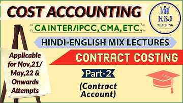 Lecture-91-CA IPCC/Intermediate Cost Accounting- Contract Costing-II