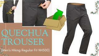 Decathlon | QUECHUA | Men's Hiking Trousers Regular Fit NH500 - Grey | Unboxing |