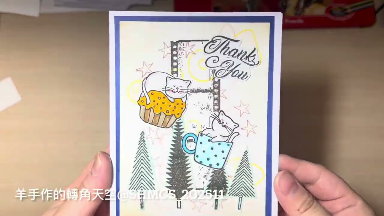 [DIY] cards 感謝卡 - 貓咪   {羊手作的轉角天空}
