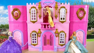 Disney Princess Barbie Deluxe Pink Castle Palace Unboxing Kastil Putri Barbie Princesa Castelo