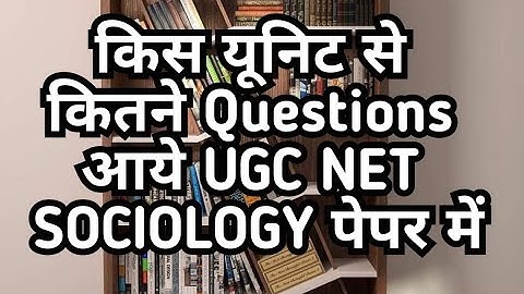 Unitwise Analysis Of UGC NET SOCIOLOGY JUNE 2020 PAPER