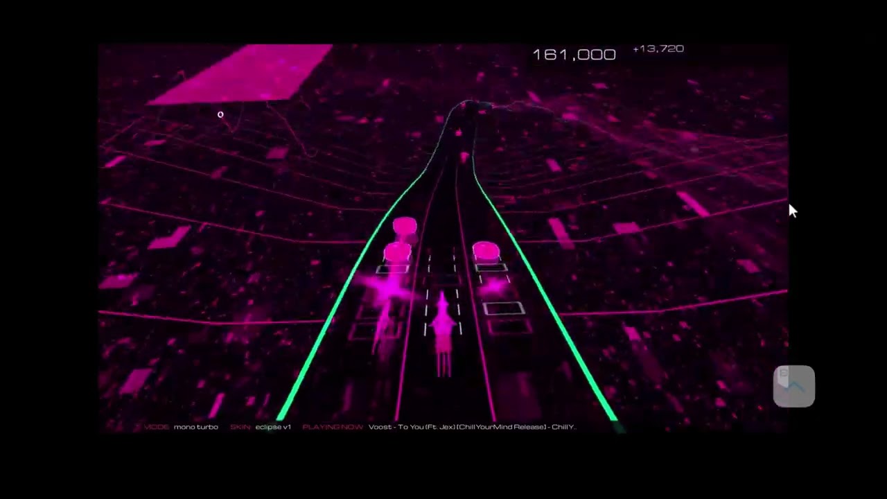 Audiosurf 2 Ep. 3496: Voost - To You (feat. Jex). 412K score. Mono Turbo.
