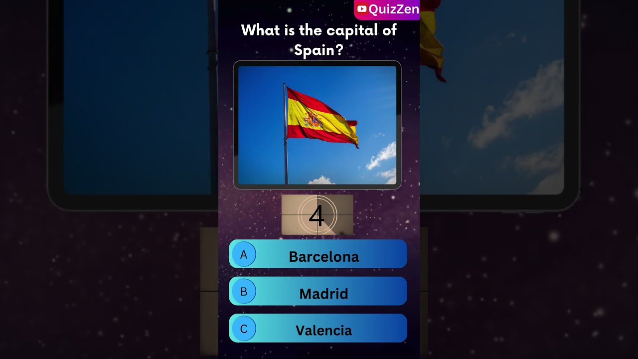 🇪🇸 What is the Capital of Spain? | Geography Quiz | QuizZen 