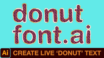 Donut text | Adobe Illustrator