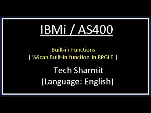 Scan Built in function in rpgle | tutorial | as400 tutorial beginners | - YouTube