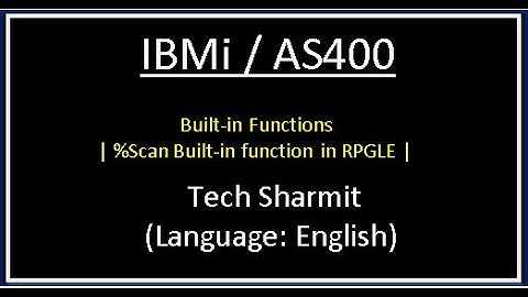 IBMi (AS400) - %Scan Built in function in rpgle | rpgle programming tutorial | as400 tutorial  |