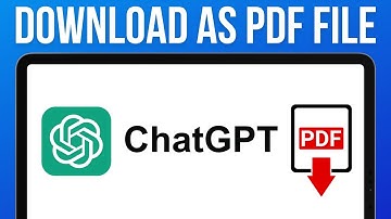 How to Save ChatGPT Conversation as a PDF file | Download Chat GPT Data as PDF