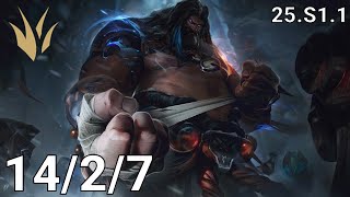 Udyr Jungle vs Master Yi - EUW master | Patch 25.S1.1
