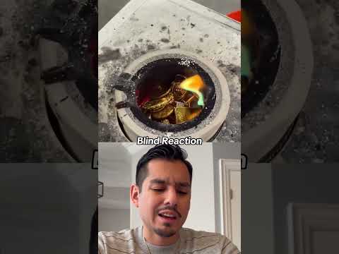 Did you know THIS is what happens when gold jewelry gets melted?👀🔥#gold #oscarstone #blindreaction