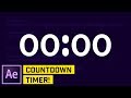 Countdown Timer with Expressions After Effects CC Tutorial