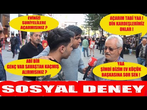 Evinizi Suriyeli Mültecilere Açar Mısınız ? #SosyalDeney