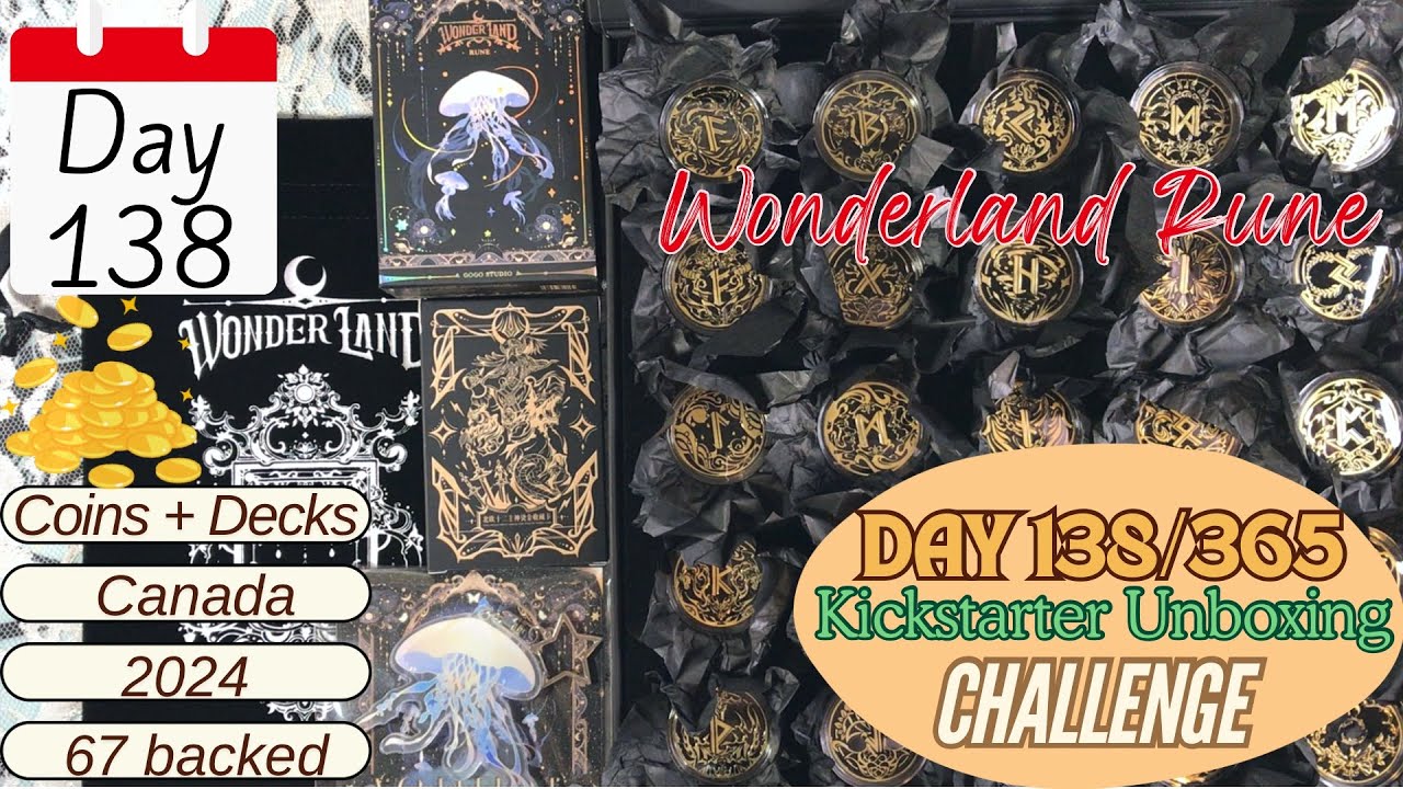 Wonderland Rune Oracle AKU141 - Day 138/365Day #Kickstarter Wonderland Rune Coin Set & Rune ...