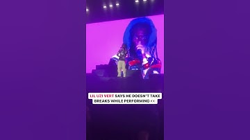 #LilUziVert says he doesn’t take breaks while performing and if fans are getting hurt 😂💥💯👀