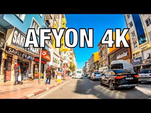 AFYON 4K - Driving Downtown - Turkey Travel Guide