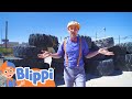 Blippi Explores an Excavator | Kids Fun &amp; Educational Cartoons | Moonbug Play and Learn