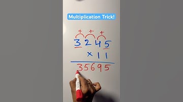 Fast Way to Multiply by 11! 🔥 #mathhacks #multiplication #shorts