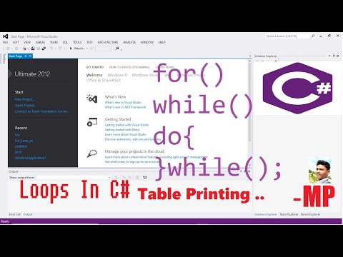 Loops in c#. for loop, while loop and do while loop in C#.