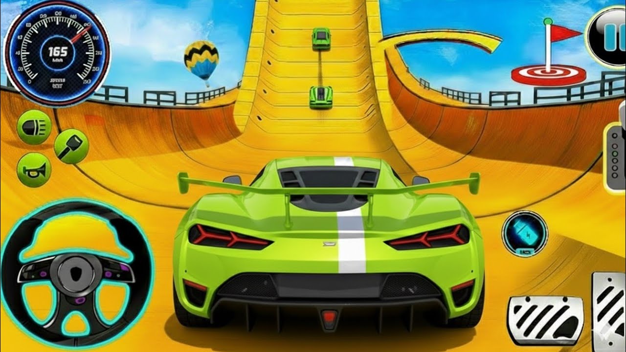 Mega Ramp Monster Car Racing 3D - Extreme Car Stunts - Android Gameplay