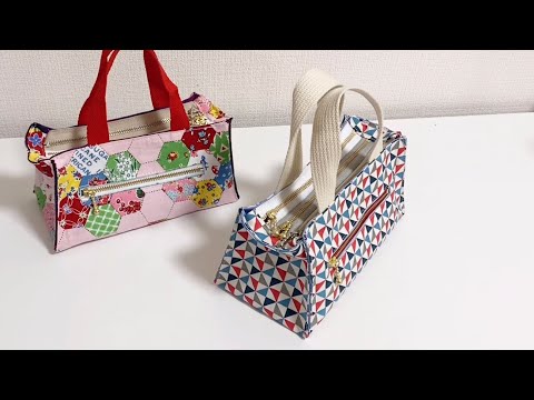 お取り置き ハンドメイド ミニバッグ&ポーチ 持ちたいオシャレミニバッグ】ファスナー付きバッグ作り方 easy